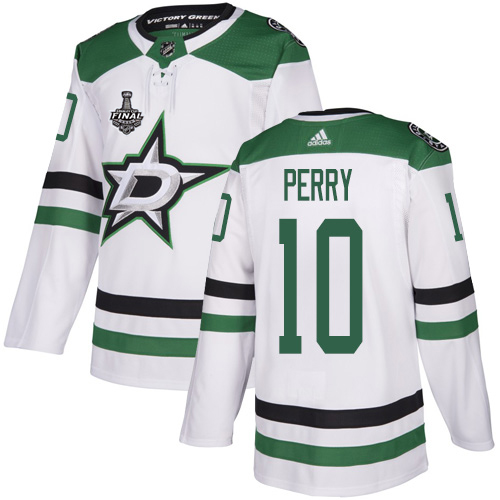 Adidas Men Dallas Stars #10 Corey Perry White Road Authentic 2020 Stanley Cup Final Stitched NHL Jersey